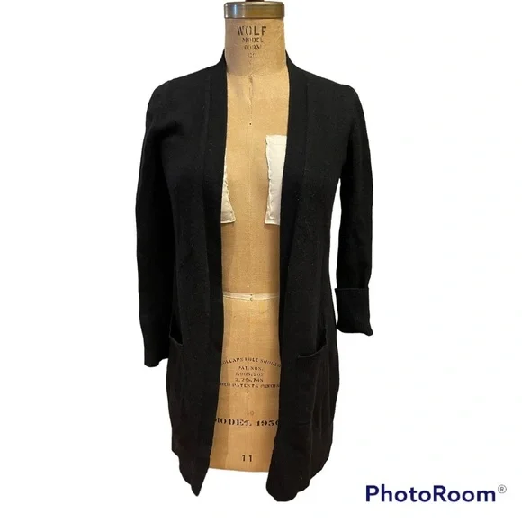 Tahari | Mid-Thigh Length Open Front Cardigan - Picture 2 of 7